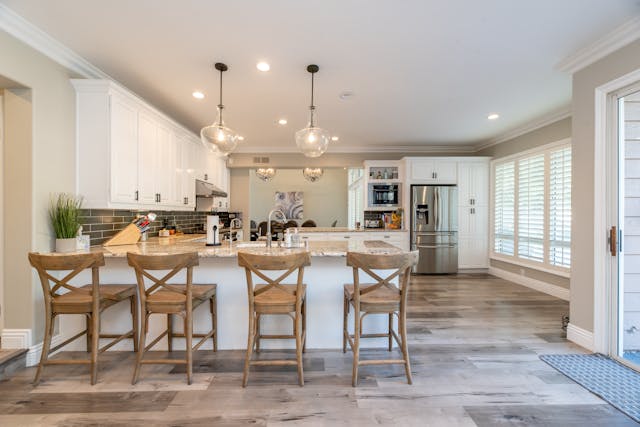 elegant brown kitchen set